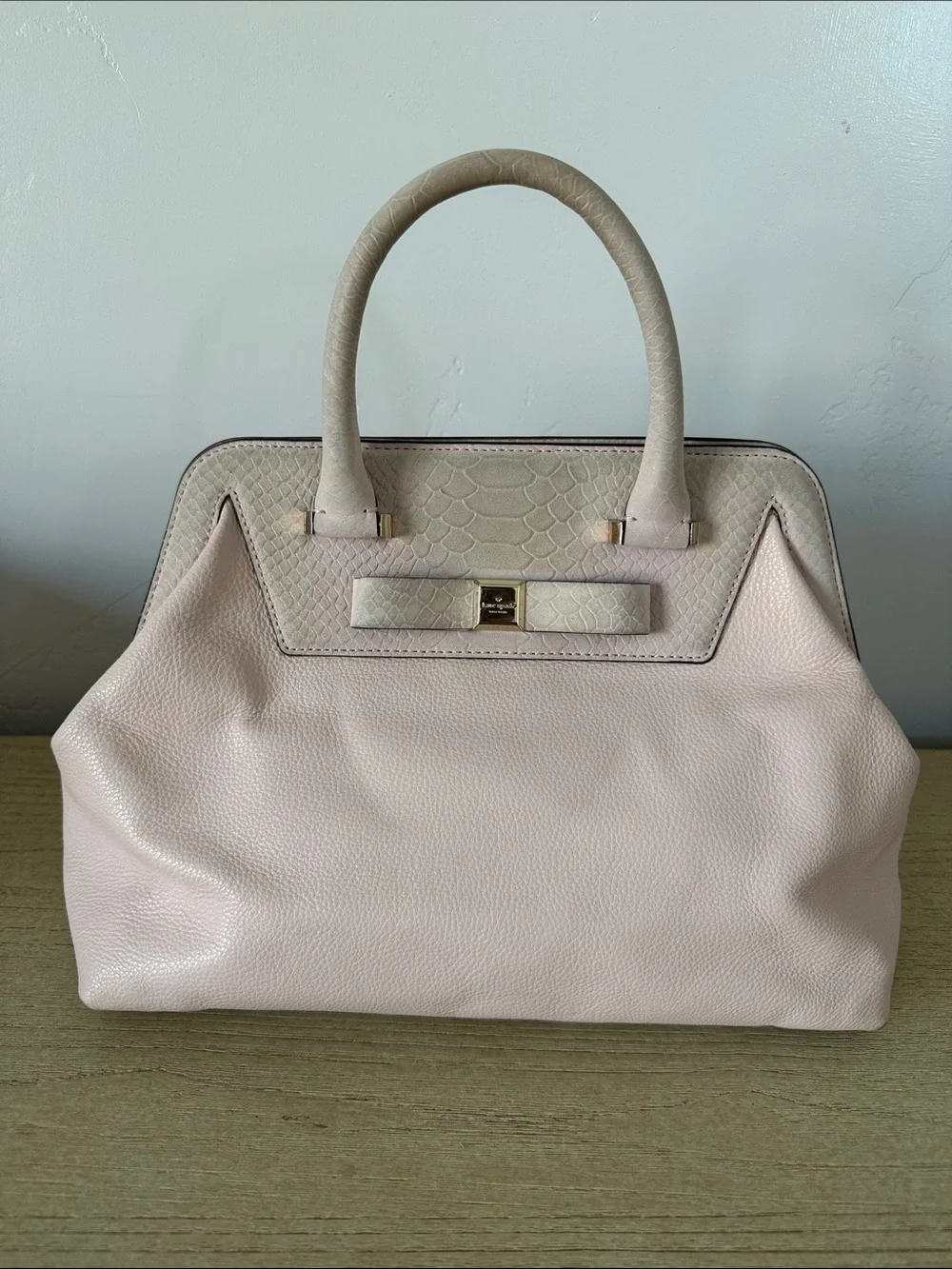 kate spade Blush Pink Textured Leather Top-Handle Satchel